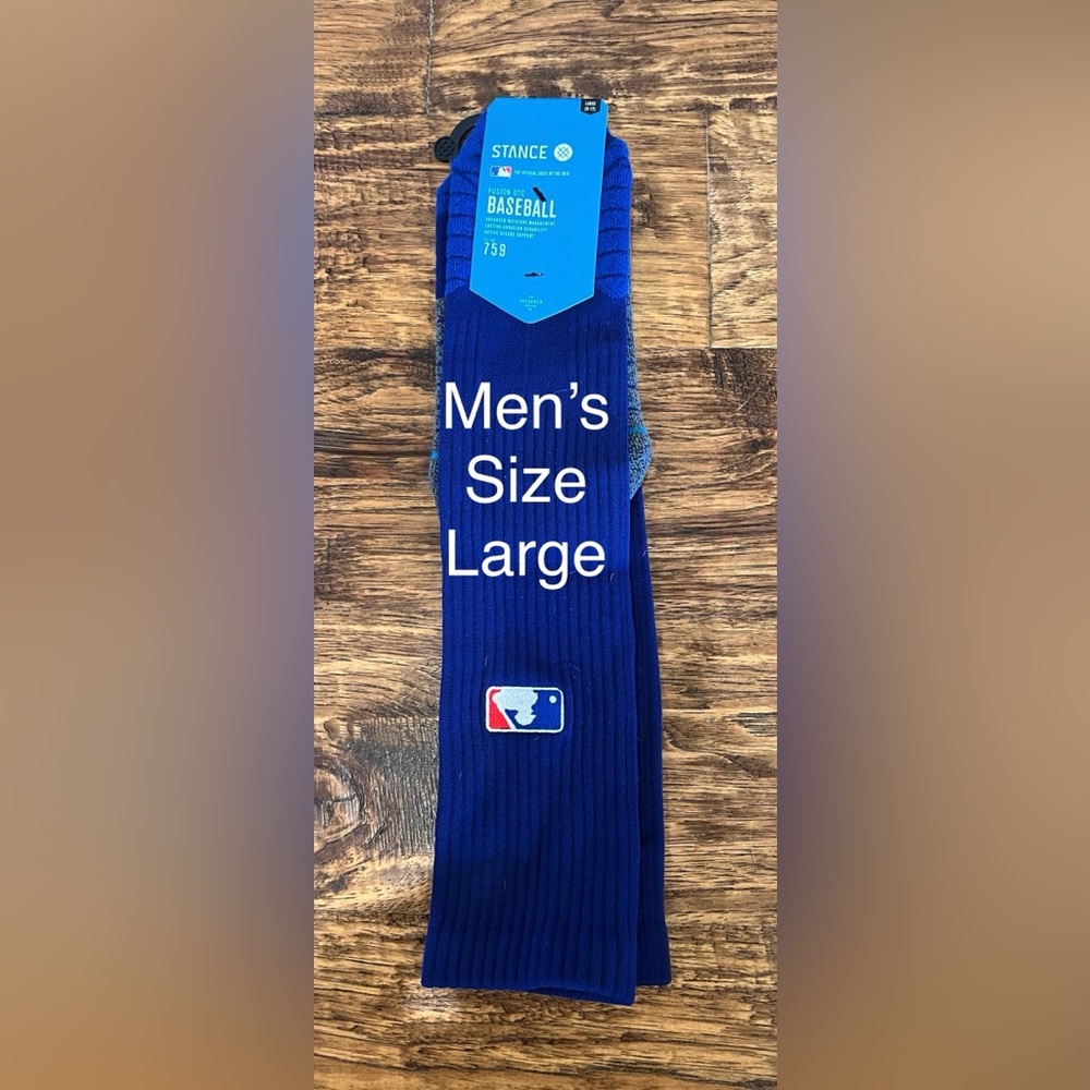 MLB BASEBALL DIAMOND PRO SOCKS : Royal Blue over the calf socks